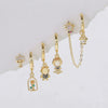 Wholesale Copper Cartoon Characters Animals Zodiac Zircon Tassel Earrings For Women
