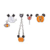 Wholesale Copper Cartoon Ghost And Pumpkin Dripping Oil Micropaved Zircon Earrings Set For Women