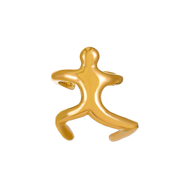 Wholesale Copper Cartoon Humanoid Ear Clip Electroplated Unisex Ear Accessories Without Ear Holes