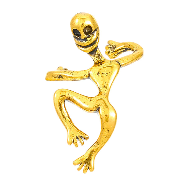 Wholesale Copper Cartoon Humanoid Ear Clip Electroplated Unisex Ear Accessories Without Ear Holes