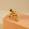 Wholesale Copper Cartoon Humanoid Ear Clip Electroplated Unisex Ear Accessories Without Ear Holes