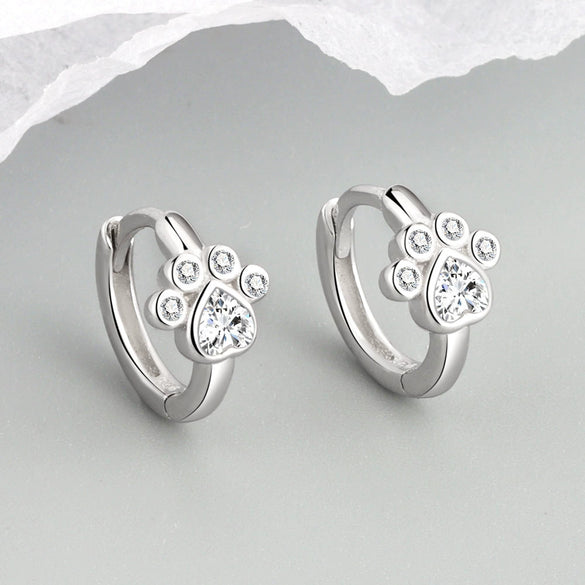 Wholesale Copper Cat Claw Diamond Women's Earrings Cute Style