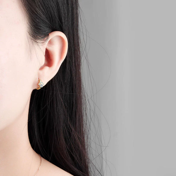 Wholesale Copper Cat Claw Diamond Women's Earrings Cute Style