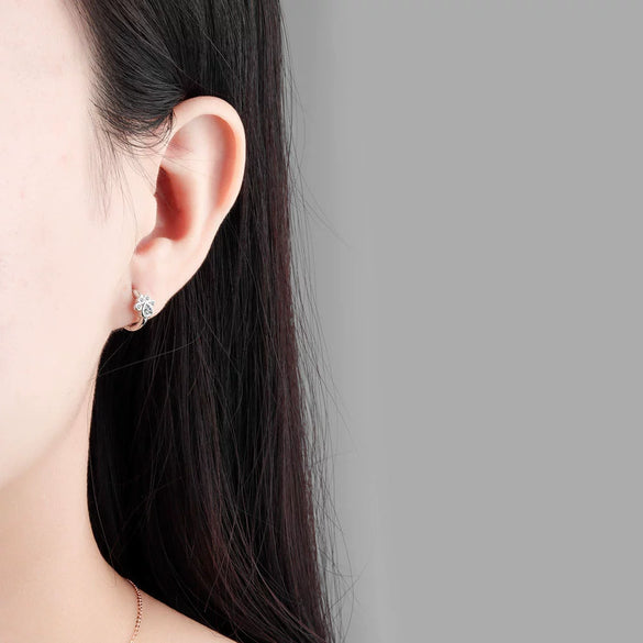 Wholesale Copper Cat Claw Diamond Women's Earrings Cute Style