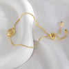 Wholesale Copper Coffee Bean Simple Fashionable Drawstring Electroplated Adjustable Women's Bracelet