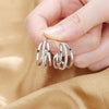 Wholesale Copper Cshaped Geometric Style Ring Earrings For Women