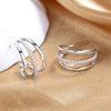 Wholesale Copper Cshaped Geometric Style Ring Earrings For Women