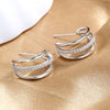 Wholesale Copper Cshaped Geometric Style Ring Earrings For Women