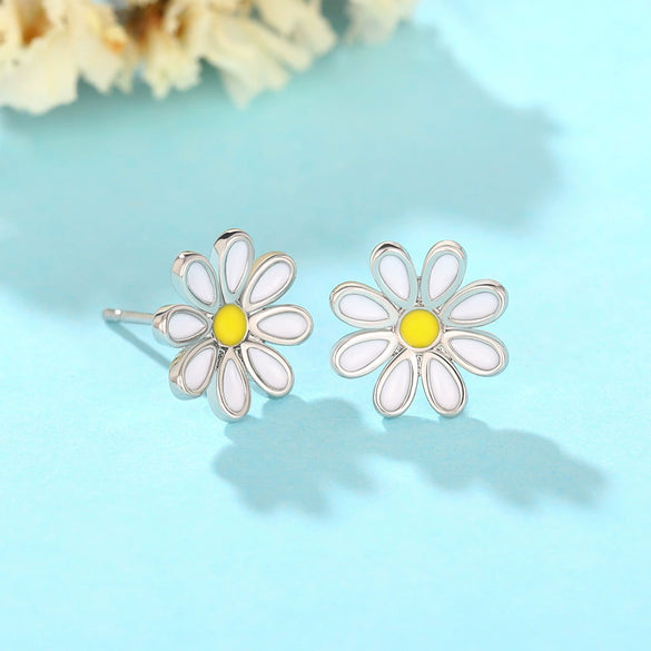 Wholesale Copper Daisy And Sunflower Stud Earrings For Women