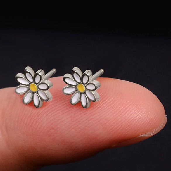 Wholesale Copper Daisy And Sunflower Stud Earrings For Women