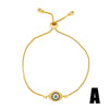 Wholesale Copper Devil's Eye Embedded Zircon Gold Plated Electroplated Women's Bracelet