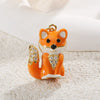 Wholesale Copper Dripping Oil Animal Rabbit Fox Cat Pendant Jewelry