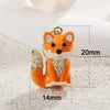 Wholesale Copper Dripping Oil Animal Rabbit Fox Cat Pendant Jewelry