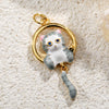 Wholesale Copper Dripping Oil Animal Rabbit Fox Cat Pendant Jewelry