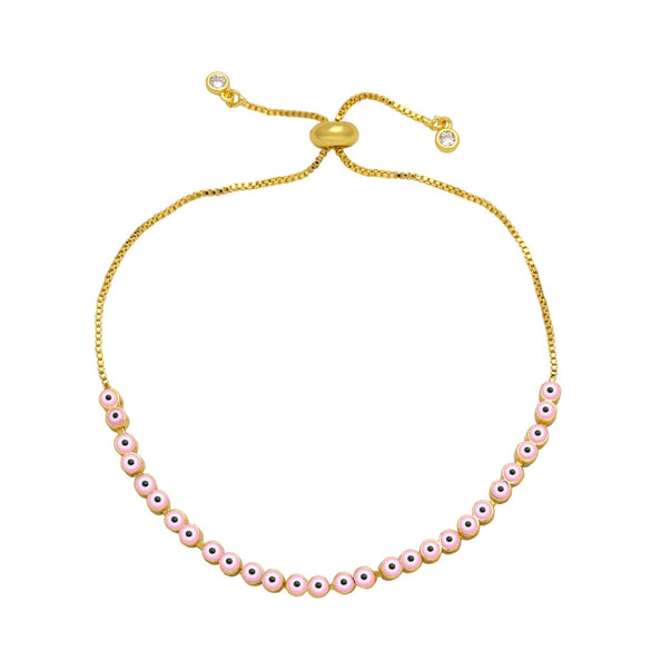 Wholesale Copper Dripping Oil Eye Pattern Women's Bracelet