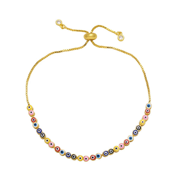 Wholesale Copper Dripping Oil Eye Pattern Women's Bracelet