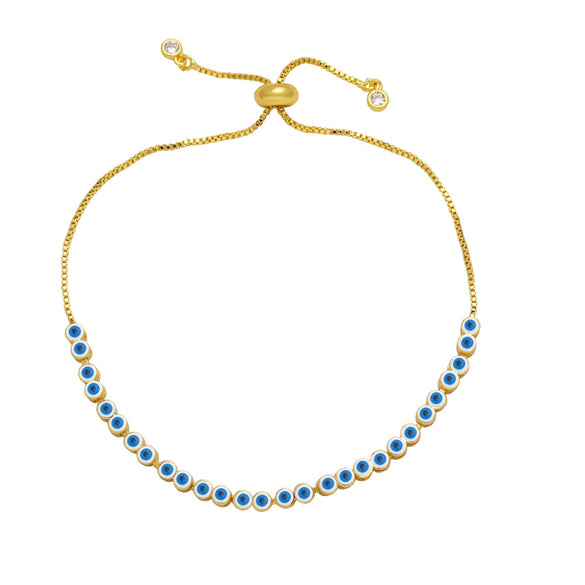 Wholesale Copper Dripping Oil Eye Pattern Women's Bracelet