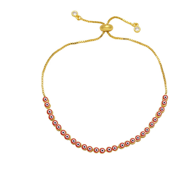 Wholesale Copper Dripping Oil Eye Pattern Women's Bracelet