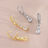 Wholesale Copper Drop Shape Earrings French Retro Minimalist Style