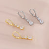 Wholesale Copper Drop Shape Earrings French Retro Minimalist Style