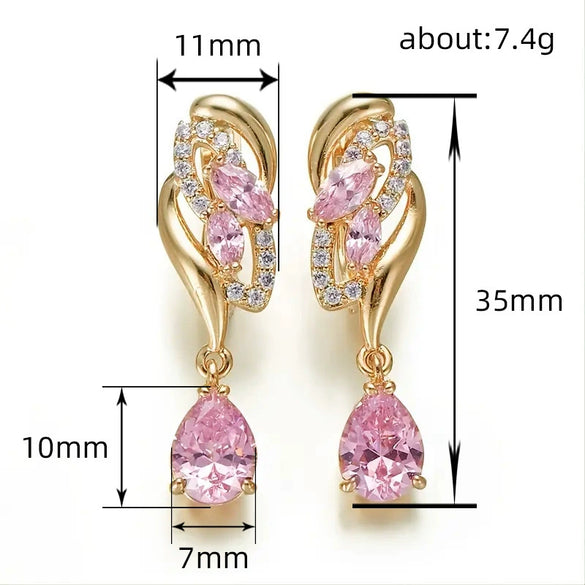 Wholesale Copper Drop Shape Elegant Natural Style Earrings