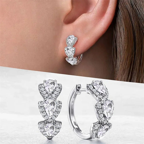 Wholesale Copper Drop Shape Geometric Earrings For Women Retro Style Accessories