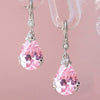 Wholesale Copper Drop Shape Zircon Earrings For Women Simple Allmatch Style
