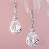 Wholesale Copper Drop Shape Zircon Earrings For Women Simple Allmatch Style