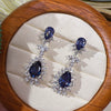 Wholesale Copper Dropshaped Flower Pattern Artificial Earrings For Women Business Style