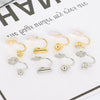 Wholesale Copper Ear Clip Converter Invisible Earrings Electroplated Mosquito Coil Disc Ushaped Ear Clip For Women