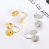Wholesale Copper Ear Clip Converter Invisible Earrings Electroplated Mosquito Coil Disc Ushaped Ear Clip For Women