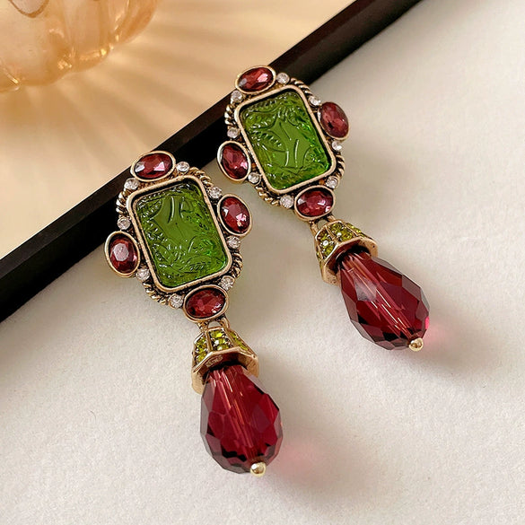 Wholesale Copper Ear Clips Flower Geometric Medieval Vintage Electroplating Women's Earrings