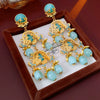 Wholesale Copper Ear Clips Flower Geometric Medieval Vintage Electroplating Women's Earrings