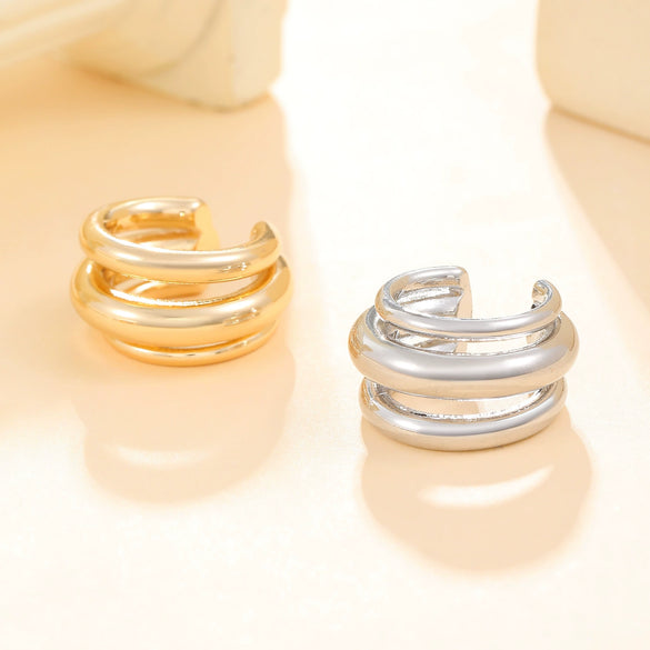 Wholesale Copper Ear Clips Geometric Style Electroplated For Women