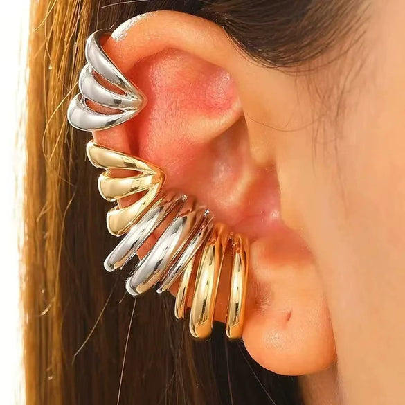 Wholesale Copper Ear Clips Geometric Style Electroplated For Women