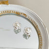 Wholesale Copper Ear Clips Retro Camellia Pearl Light Luxury Geometric Electroplated For Women