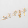 Wholesale Copper Earring Set With Microinlaid Zircon And Flower Pattern For Women