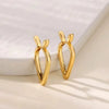 Wholesale Copper Earring With Microinlaid Alloy Artificial And Semiprecious Stones And Bow Leaf Design Electroplated