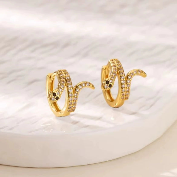 Wholesale Copper Earring With Microinlaid Alloy Artificial And Semiprecious Stones And Bow Leaf Design Electroplated