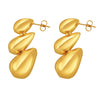 Wholesale Copper Earrings Drop Shape Geometric 18K Gold Plated For Women