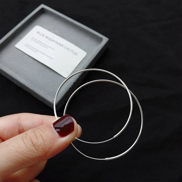 Wholesale Copper Earrings Geometric Big Circle Style Electroplated For Female
