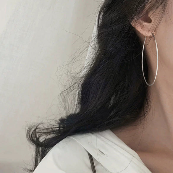 Wholesale Copper Earrings Geometric Big Circle Style Electroplated For Female