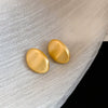 Wholesale Copper Earrings Geometric Letter Wiredrawing Electroplated Minimalist Style For Women