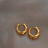 Wholesale Copper Earrings Geometric Letter Wiredrawing Electroplated Minimalist Style For Women