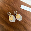 Wholesale Copper Earrings Geometric Letter Wiredrawing Electroplated Minimalist Style For Women