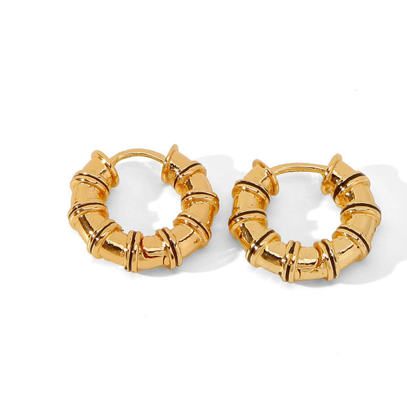 Wholesale Copper Earrings Geometric Personality Creative Electroplated