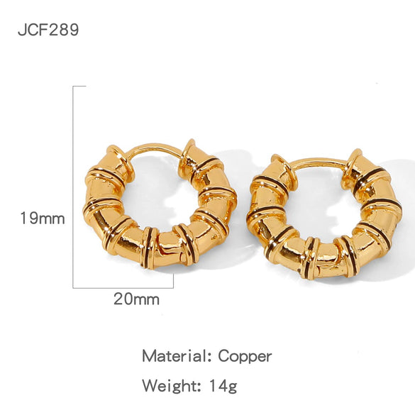 Wholesale Copper Earrings Geometric Personality Creative Electroplated