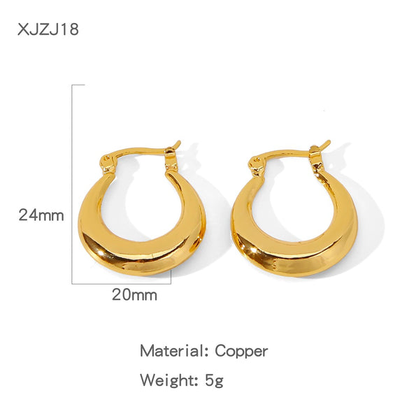 Wholesale Copper Earrings Geometric Personality Creative Electroplated