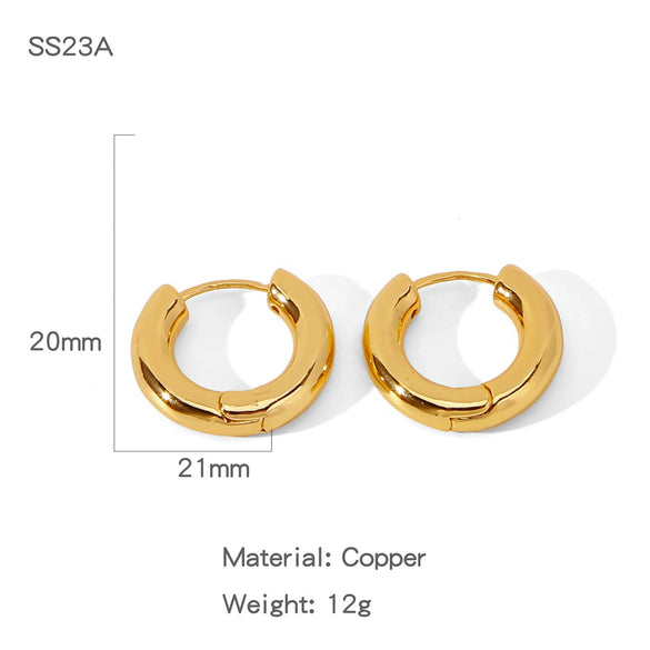 Wholesale Copper Earrings Geometric Personality Creative Electroplated