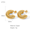 Wholesale Copper Earrings Geometric Personality Creative Electroplated